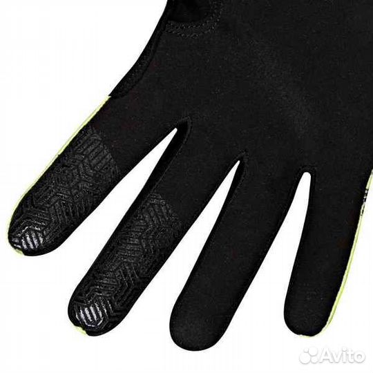 Велоперчатки полноразмерные STG Slim Skin, размер S, зеленый с черным