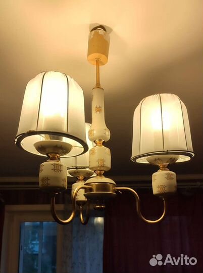 Люстра СССР фарфор винтаж
