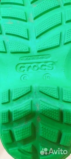 Crocs сапоги C10,цвет зеленый