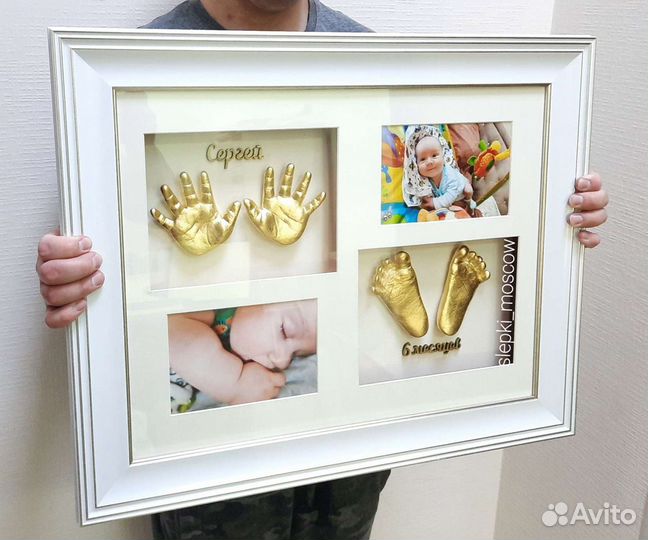 Нужны слепки ручек и ножек малыша. Мы вам поможем