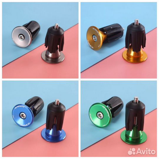 Заглушки руля велосипеда баренды VG sports, 24 мм