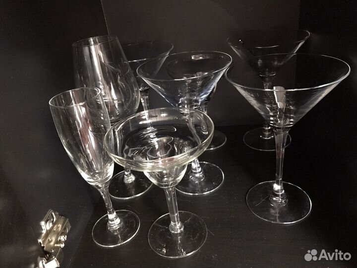 Бокал для мартини, вина, шампанского, коктейля