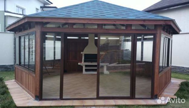 Остекление беседки