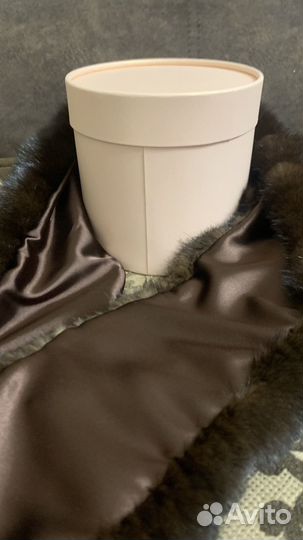 Воротник,шарф из норки.Махагон