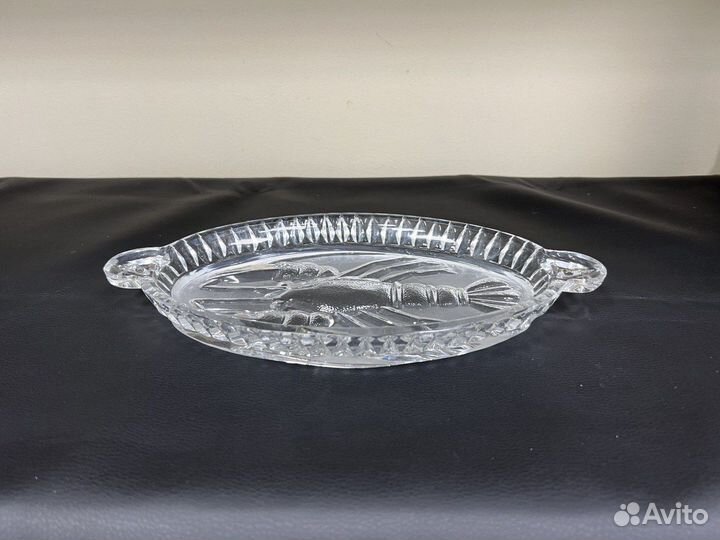 Блюдо хрустальное Рак 19 х 15,5 х 3 см
