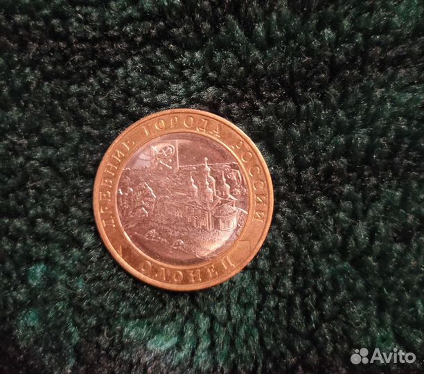 Монета 10 р магнитная олонец