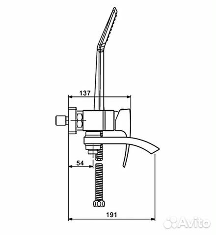 Смеситель для ванны Gappo 3207