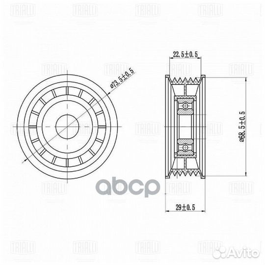 Ролик привод. ремня для а/м Ford Focus II (05)