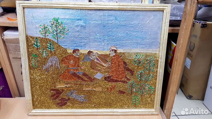 Картины из стружки мелкой бронзы