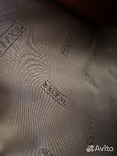 Мужской кожаный портфель коричневый