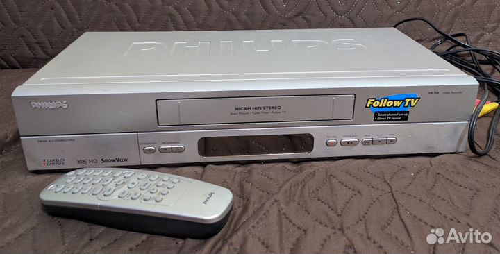 Видеомагнитофон Philips vr750 + vhs Менты