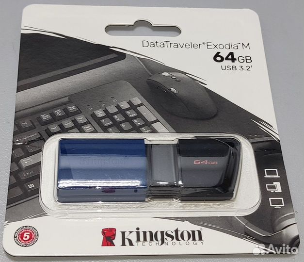 Флешка Kingston DataTraveler Exodia M 64гб Новая