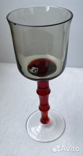 Мещерский цветок Фужеры бокалы цветное стекло СССР