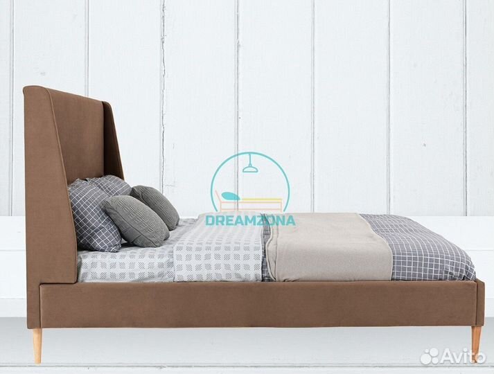 Кровать Кари с мягким изголовьем от производителя