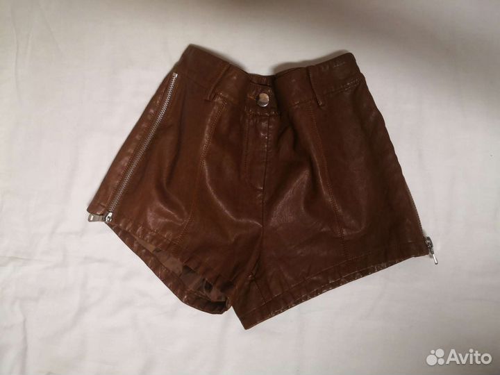 Шорты женские кожаные