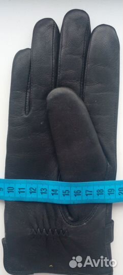 Мужские кожаные перчатки утепленные