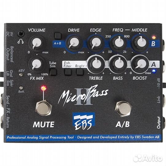 EBS MicroBass Two Channel Pro Bass Pre Amp Преамп