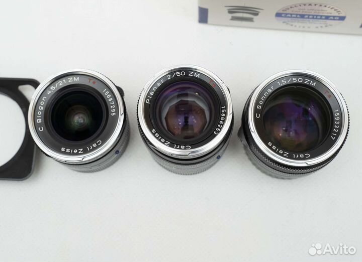 Carl Zeiss biogon 21 planar 50 sonnar 50