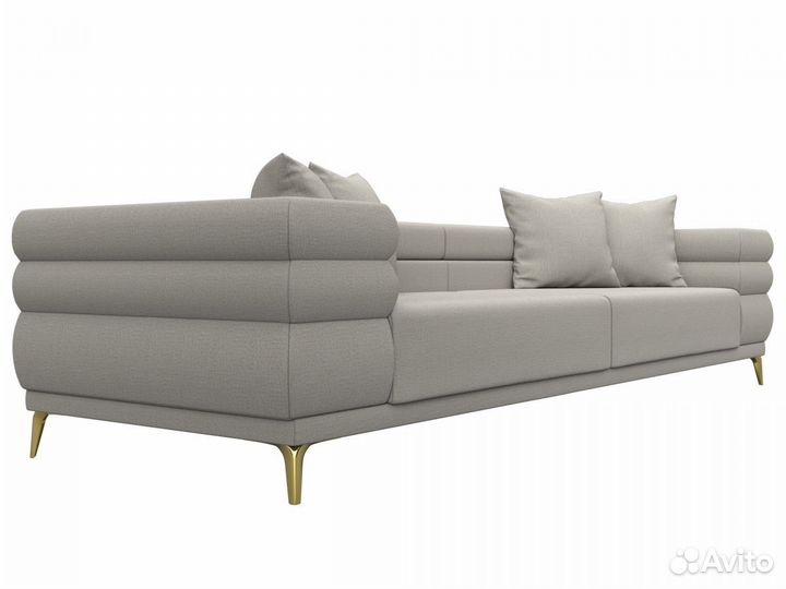 Диван прямой Лига-021, рогожка, амур бежевый