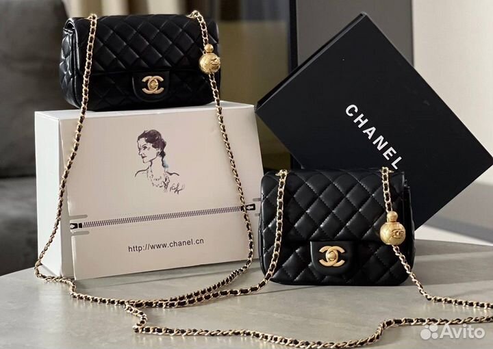 Сумка женская chanel с золотым шаром