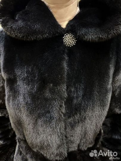 Шуба норковая с капюшоном 40 42