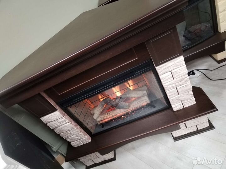 Камин электрический с угловым порталом