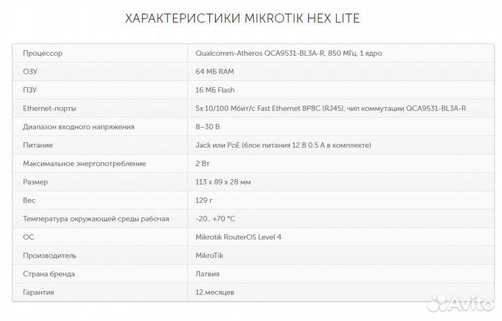 Роутер MikroTik hAP