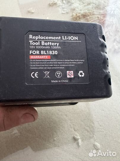 Аккумулятор makita 18v 6ah