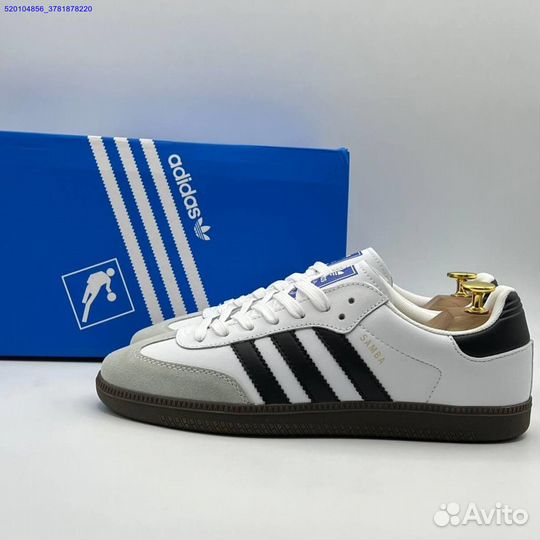 Кроссовки Adidas Samba White/Black (Арт.34520)