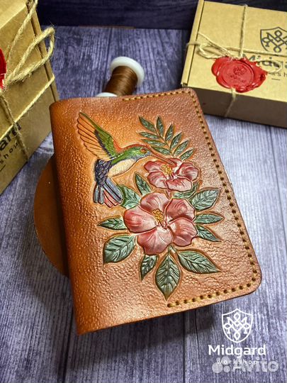 Обложка на паспорт из натуральной кожи