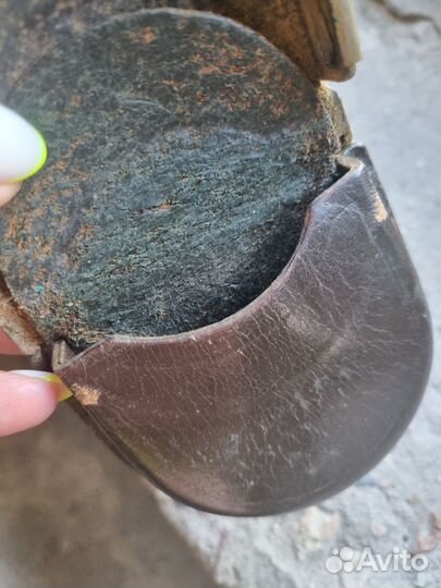 Старинный кошелёк, монетница. Кожа