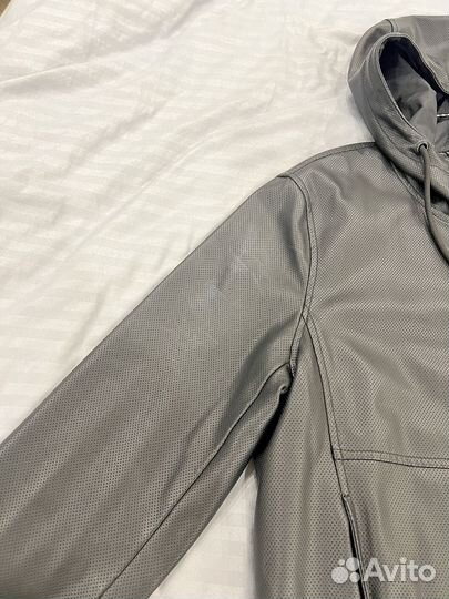 Ветровка из экокожи мужская бу