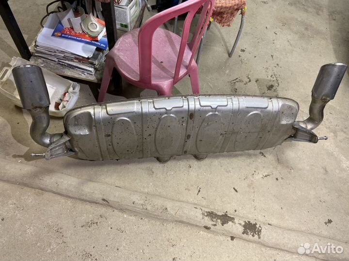 Глушитель Q7 4L с насадками основной задняя часть