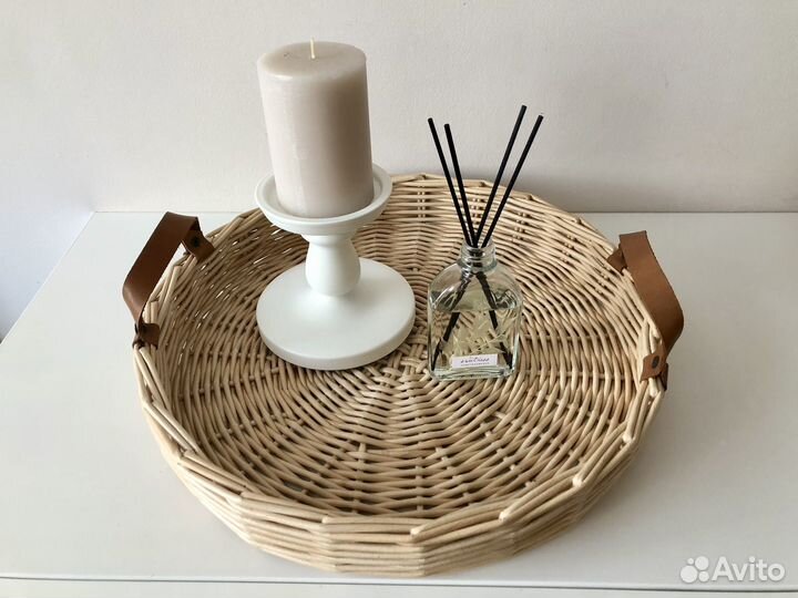 Поднос плетёный D38см