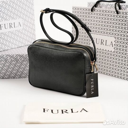 Сумка furla кроссбоди, черная