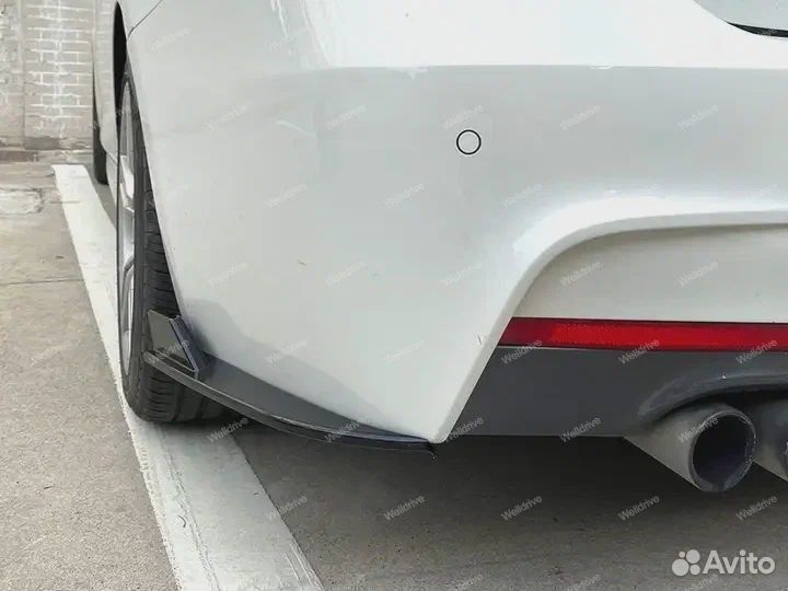 Лезвия задние с плавниками BMW 3 F30 черный глянец