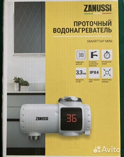 Проточный водонагреватель Zanussi на кран