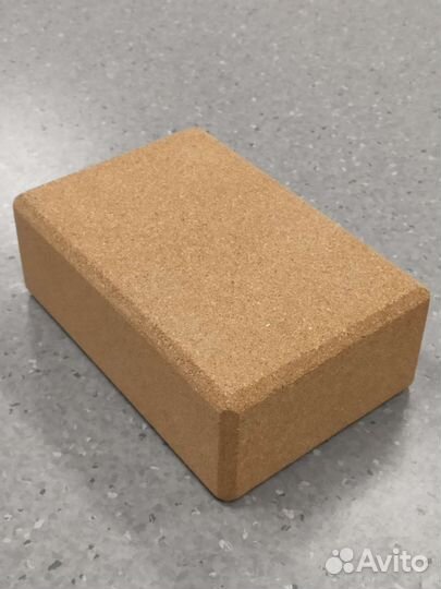 Блоки для йоги, кирпич пробковый