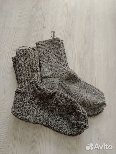 Носки шерстяные вязаные
