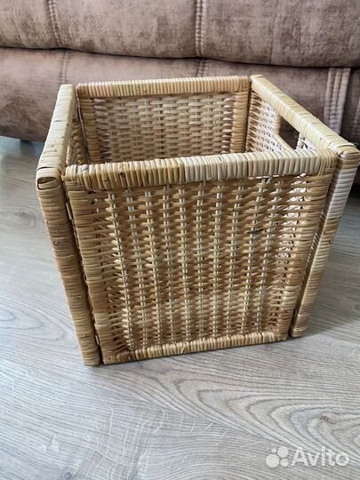 Корзина плетенная из ротанга Икеа