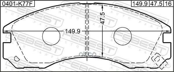 0401-K77F колодки дисковые передние Mitsubishi