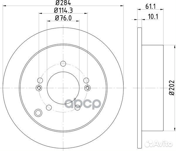 Диск тормозной зад ND6038K nisshinbo
