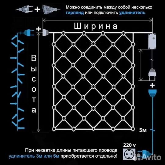 Гирлянда паутинка