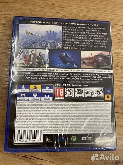 Grand Theft Auto V. Premium Ed для PS4 новый