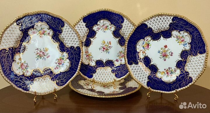 Антикварная тарелка, Coalport, Англия
