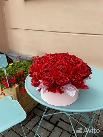 Розы из атласных лент ручной работы