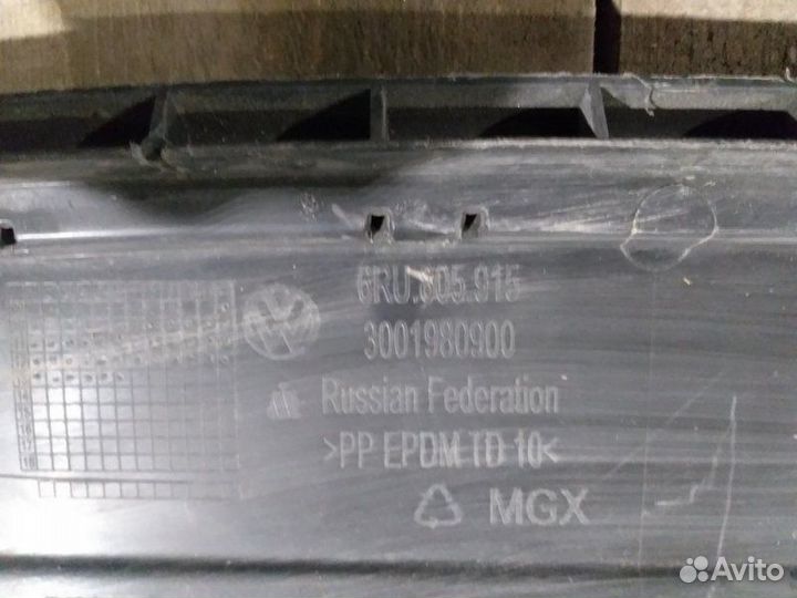 Спойлер переднего бампера Volkswagen Polo