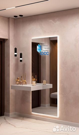 Зеркало 70х100 из серебра