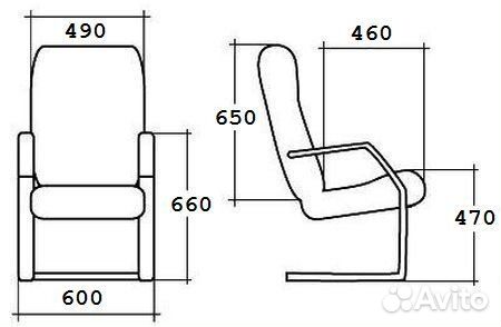 Конференц-кресло Танго Экстра, кожа, черный