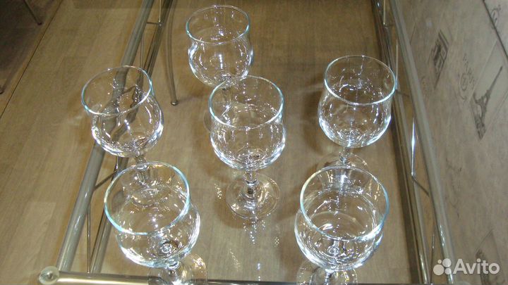 Фужеры 6 штук в коробке новые